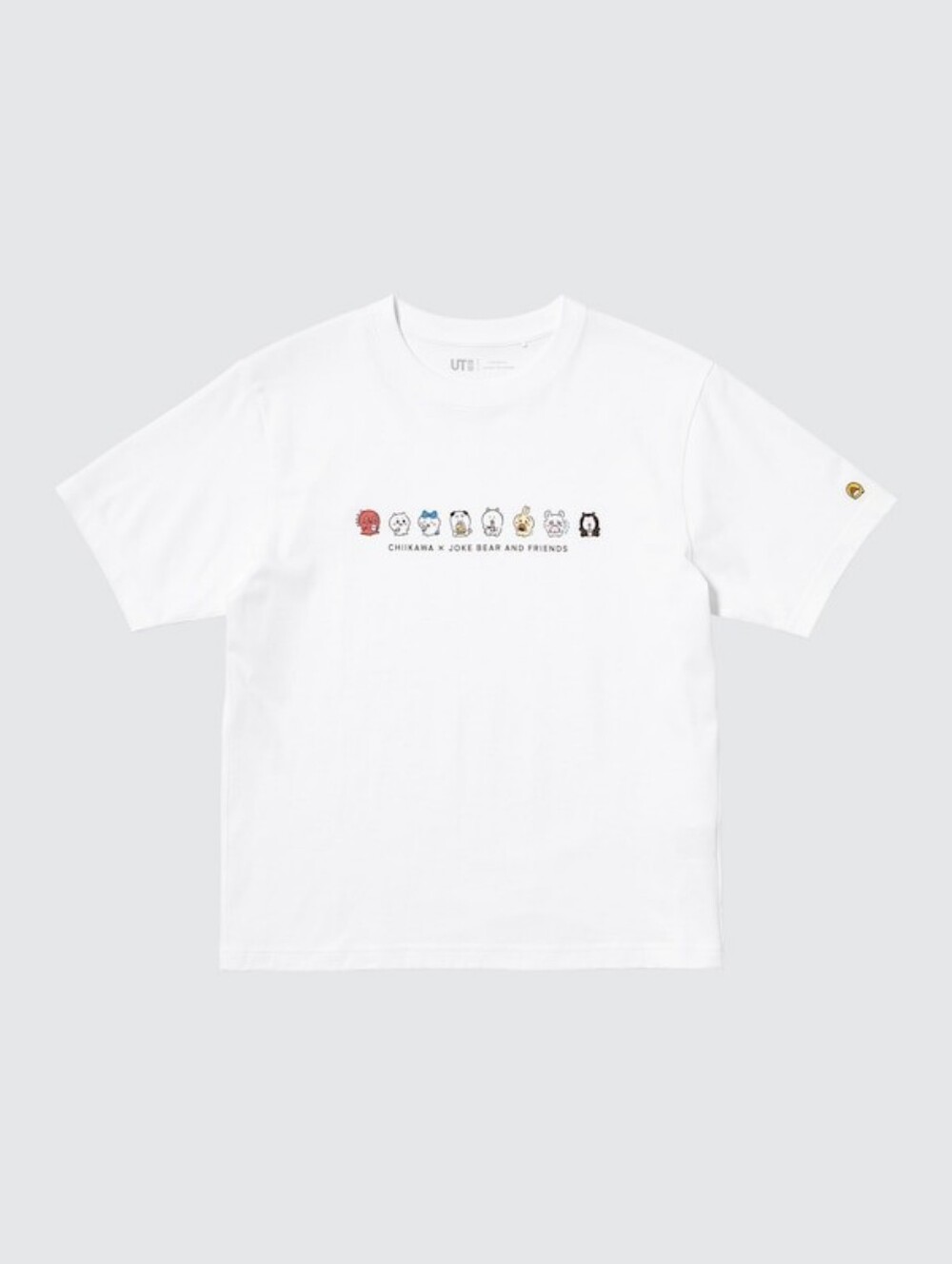 UNIQLO Chikawa T Shirt, Joke Bear and Friends, Medium, White , Short Sleeves,